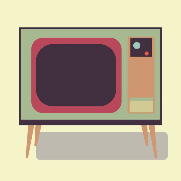 Vecchia TV. Illustrazione della buona vecchia TV retrò — Vettoriale Stock