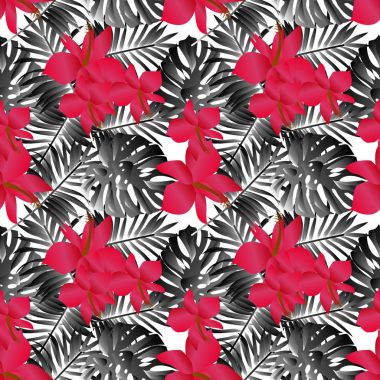 Sorunsuz tropikal çiçek deseni