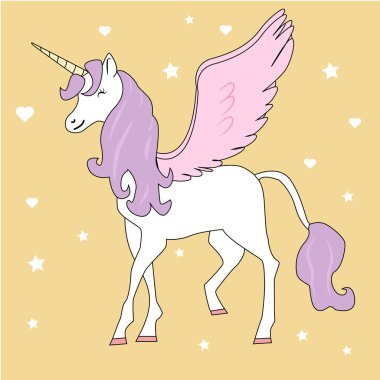 şirin sihirli unicorn, tatlı grafik t-shirtler için çocuklar