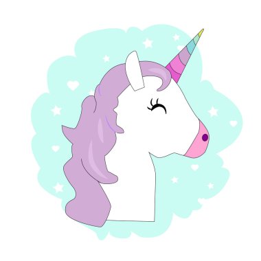 şirin sihirli unicorn, tatlı grafik t-shirtler için çocuklar