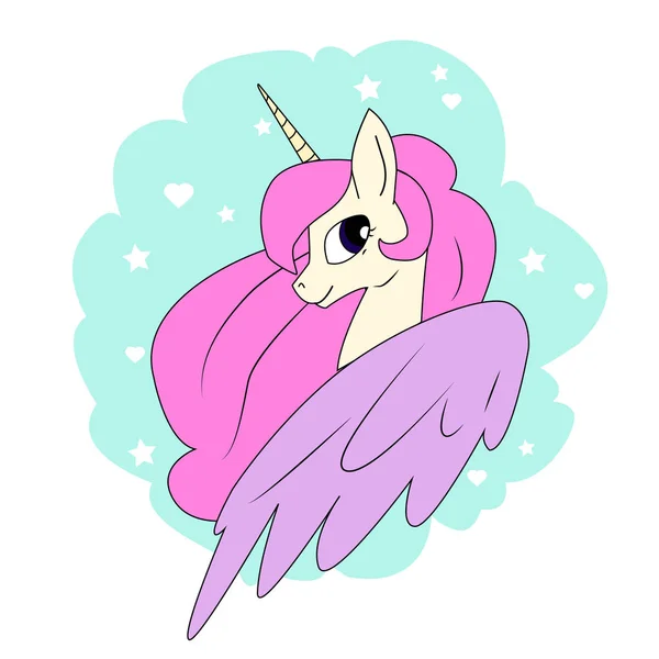 şirin sihirli unicorn, tatlı grafik t-shirtler için çocuklar