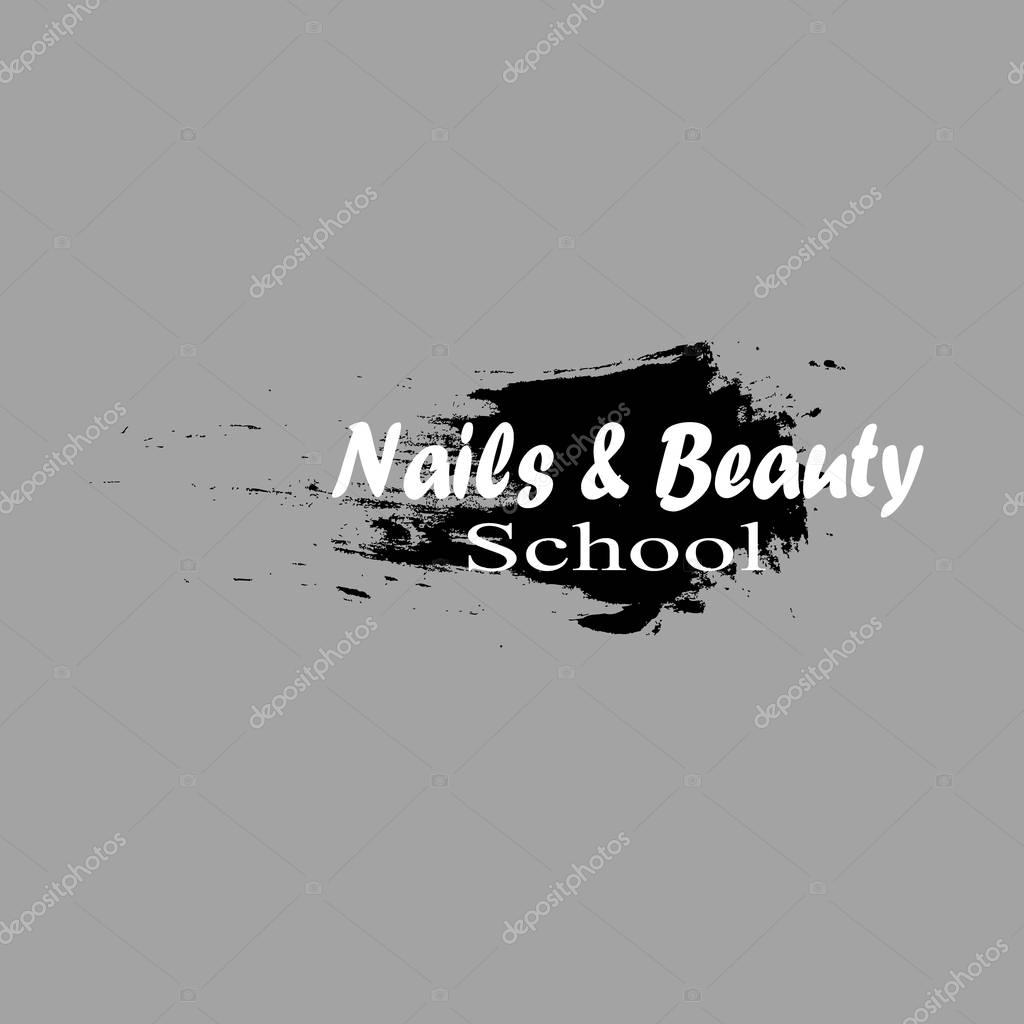 Nail studio logo vector illustration beauty concept