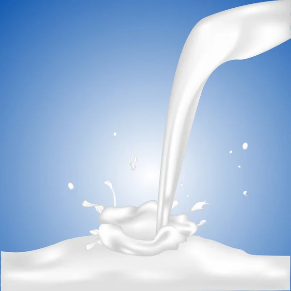 牛乳のスプラッシュ。ベクトル イラスト. — ストックベクタ
