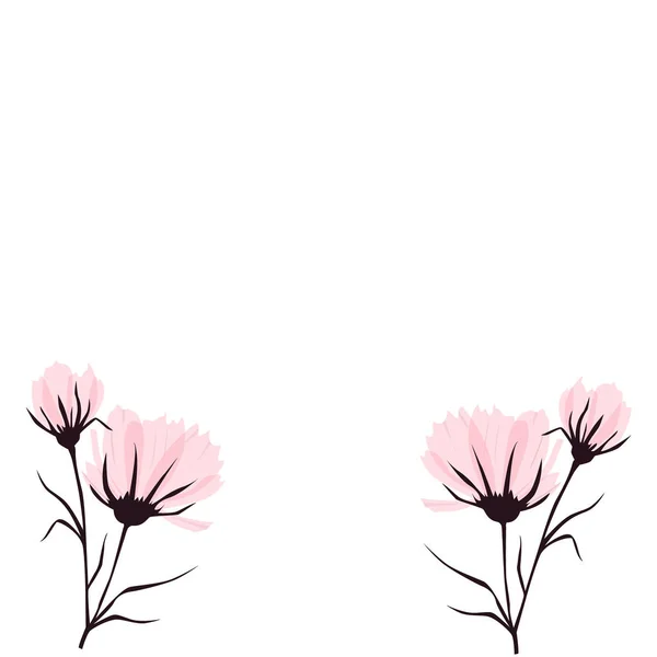 Fondo vectorial con flor pastel — Vector de stock