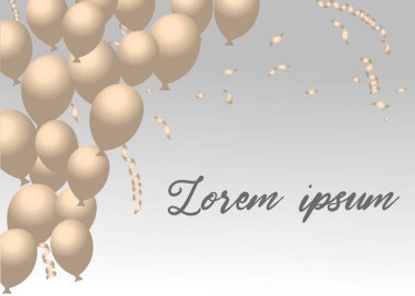 parlak balonlar renk arka plan vektör çizim