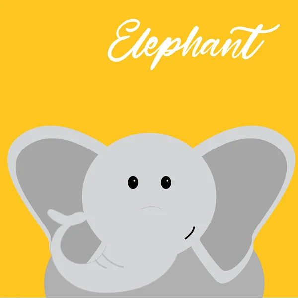 Vector dibujado a mano personaje de dibujos animados ilustración elefante . — Archivo Imágenes Vectoriales