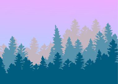 Klasik orman tasarım şablonu. Vektör illüstrasyonu