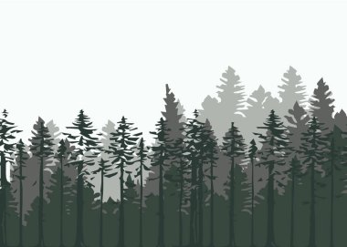 Klasik orman tasarım şablonu. Vektör illüstrasyonu