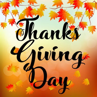 Şükran günü tipografi vektör