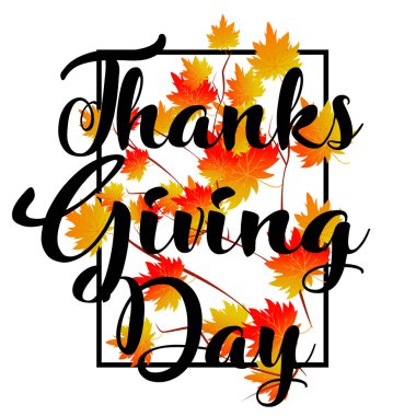 Şükran günü tipografi vektör