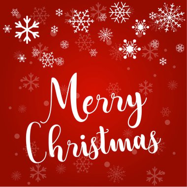 Noel ve kar taneleri, ışık, yıldız. Noel kartı. Vektör çizim