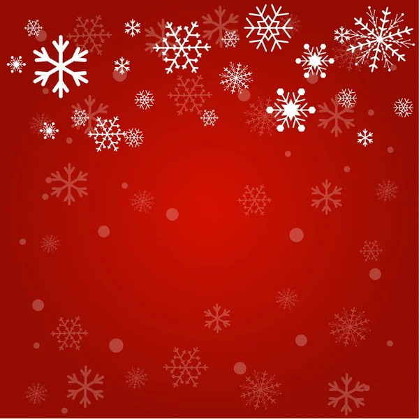 Natal e flocos de neve, luz, estrelas. Cartão de Natal. Ilustração vetorial — Vetor de Stock