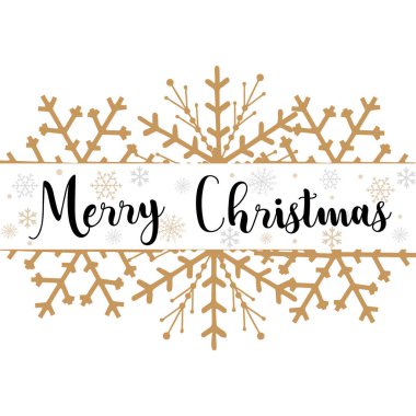 Neşeli Noel yazı ile altın ve gümüş süs eşyaları ve çelenk dekorasyon yıldız, kar taneleri. Yeni Yılınız Kutlu Olsun