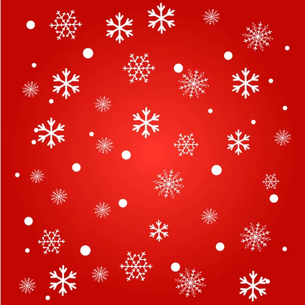 Kerst en sneeuwvlokken, licht, sterren. Xmas card. Vectorillustratie — Stockvector