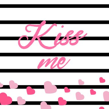 Öp beni. Modern hat teklif, tasarım öğesi el ilanı, afiş, davet veya tebrik kartı için el yazısı. Fırça yazı.