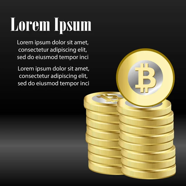 Bitcoin crypto graphique de la monnaie bâton de trading boursier, Point haussier, Point baissier — Image vectorielle