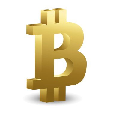 Bitcoin. Fiziksel bit sikke. Dijital para. Cryptocurrency.