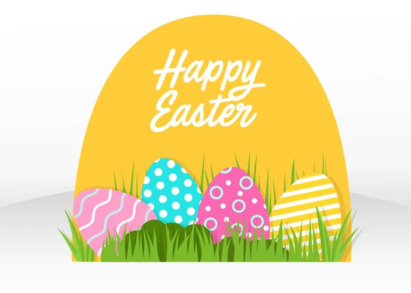 Happy Easter greeting card. A realistic vector image that simulates paper cut