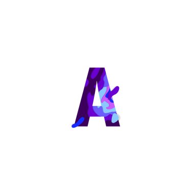 Kağıt mektup A. gerçekçi 3d çoklu katmanlar papercut etkisi beyaz arka plan üzerinde izole kesmek. Renkli karakter alfabe harf yazı tipi.