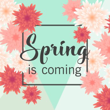 Merhaba Bahar, çiçek tebrik kartı, kağıt çiçekler. Gerçekçi kağıt çiçekler ile banner. Vektör çizim