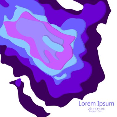 Kağıt kesiği şekilli 3 boyutlu arkaplan.