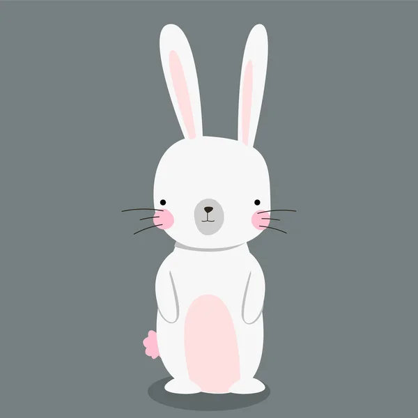 Bel coniglietto isolato. Buona Pasqua di design. Vettore — Vettoriale Stock
