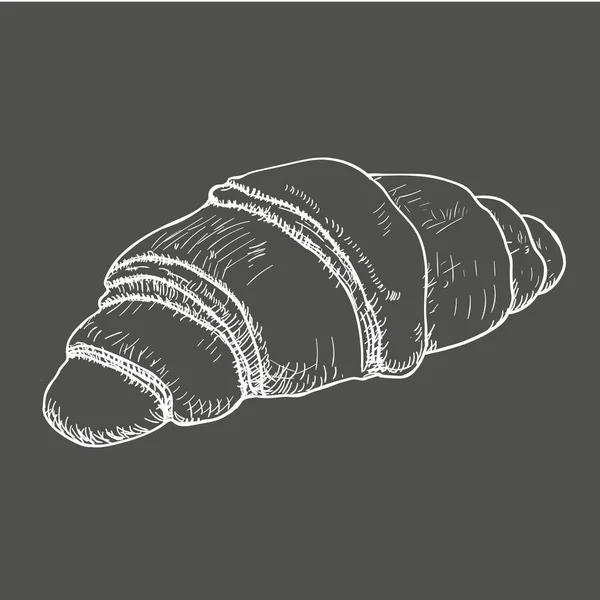 Bäckerei. Brotvektor handgezeichnete Illustration. schwarzes Ohr — Stockvektor