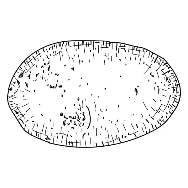 Handgezeichnete Skizze Illustration der Kartoffel — Stockvektor