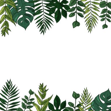 Vektör vintage kartı. Düğün davetiyesi. Botanik illüstrasyon.