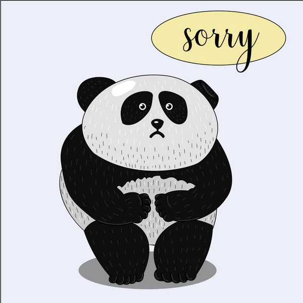 Vector Panda, ilustração panda, ilustração vetorial —  Vetores de Stock