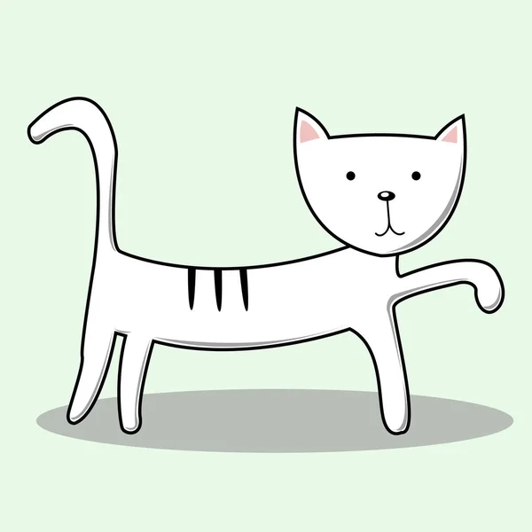 Χαριτωμένο γάτα εικονογράφηση διάνυσμα για παιδιά εκτύπωσης — Διανυσματικό Αρχείο