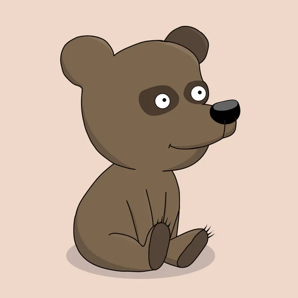 Lindo bebé oso de dibujos animados — Vector de stock