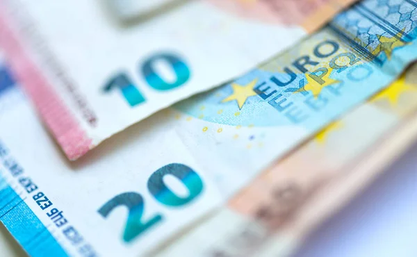 Dinero Euro Monedas Billetes — Foto de Stock