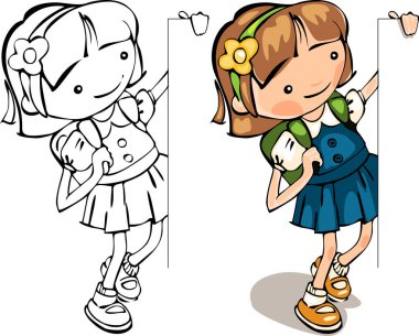 Elinde pankart olan bir grup liseli kız