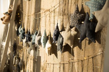 Eski çuval bezi, iç duvarlar