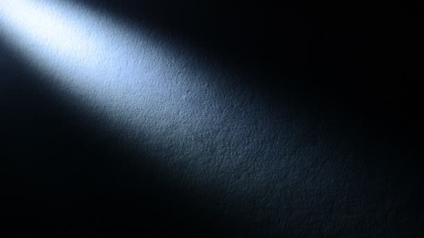 Iluminación foco de luz hoja oscuro fondo — Vídeo de stock