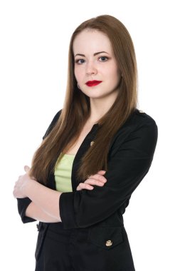 Genç bir iş kadınının portresi