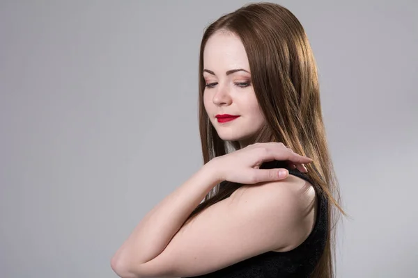 Close-up portret van een mooie vrouw — Stockfoto