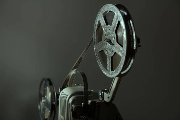Coil with 16 mm film on the projector. — Stock Photo, Image