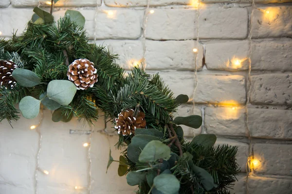 Detailní záběr z větve vánočního stromku — Stock fotografie