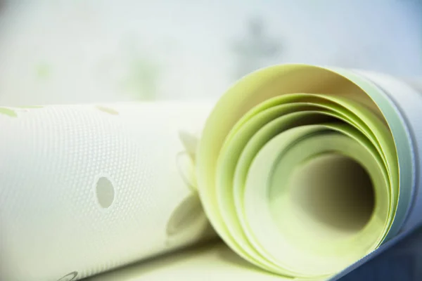Two rolls of vinyl wallpaper for room repair — Stock Photo, Image