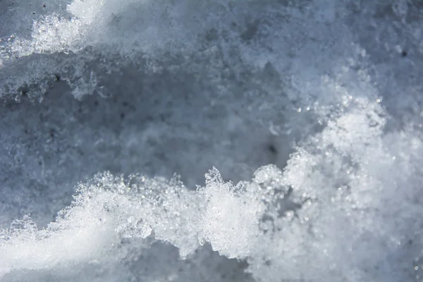 Fundo de close-up de neve derretida — Fotografia de Stock