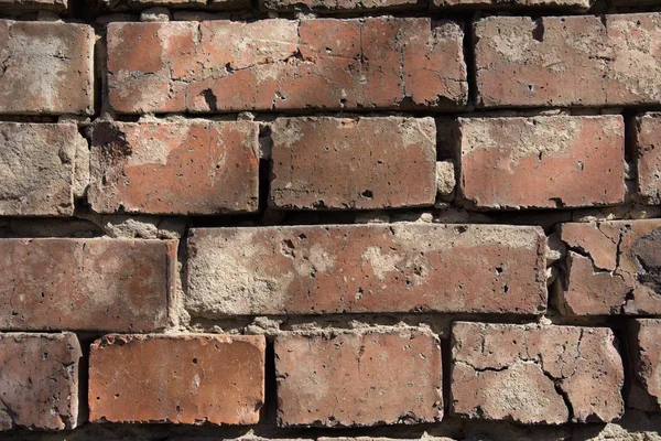Close-up background of an old brick wall — Stock Photo, Image