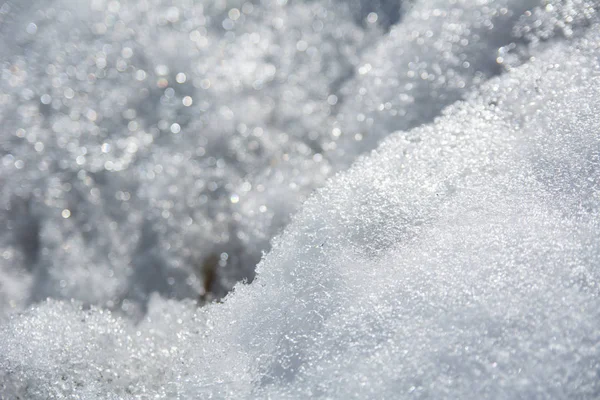 Yakın çekim arka plan erimiş kar ve bokeh — Stok fotoğraf