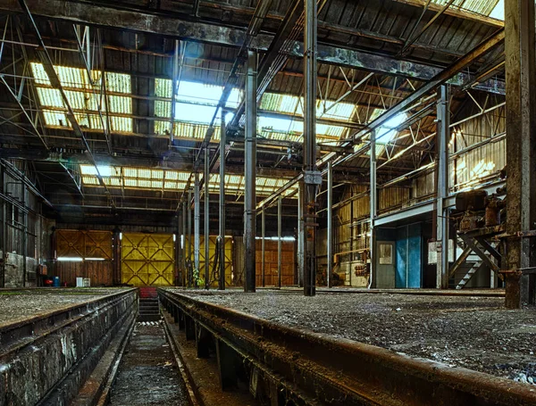 Oficina ferroviária abandonada — Fotografia de Stock