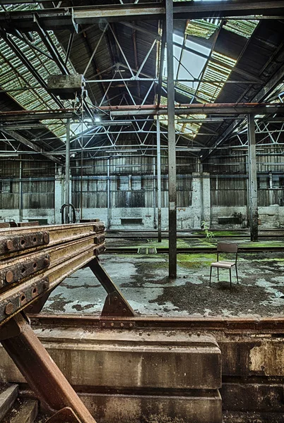 Abandoned railway workshop — Stock Photo, Image