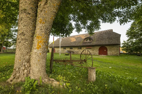 Tradizionale Edificio Pietra Nella Campagna Estone — Foto Stock