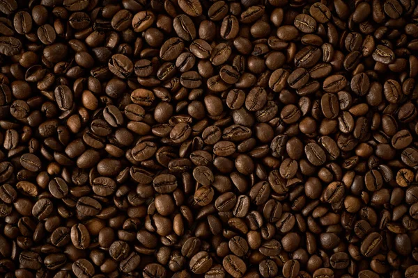 Hintergrund Gleichmäßig Verstreuter Kaffeebohnen — Stockfoto