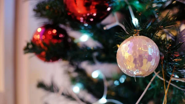 Абстрактний розмитий фон різдвяної ялинки боке. Новий рік Се — стокове фото