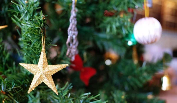 Resumen Borroso Fondo Bokeh Árbol Navidad Celebración Año Nuevo Para — Foto de Stock